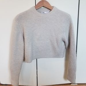 Zara small cropped chunky knit sweater